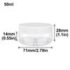 Gumney Empty Storage Container, 20PCS 50ml Refillable Plastic Cream Jar with Lids, Leak Proof Clear Cosmetic Sample Bottles for Lotion, Makeup, Beads, Candy, White Lid view 2