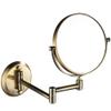 8" Wall-Mounted Brass Makeup Mirror, Extendable 360 Adjustable Shaving Mirror(7X) view 1