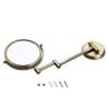 8" Wall-Mounted Brass Makeup Mirror, Extendable 360 Adjustable Shaving Mirror(7X) view 4