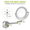 6-Inch Wall-Mounted Makeup Mirror, 360 Swivel Double-Sided, Extendable Folding Arm, Vanity Mirror view 3