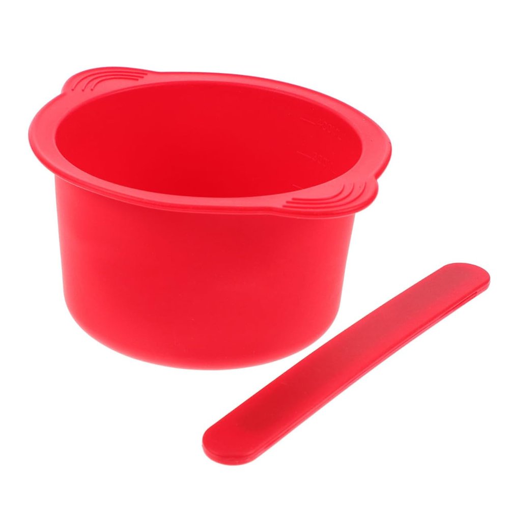 2 Sets Silicone Wax Warmer Liner Bowls for Hair Removal Waxing Bowls with Stirring Sticks Easy to Clean and Convenient for Waxing Use