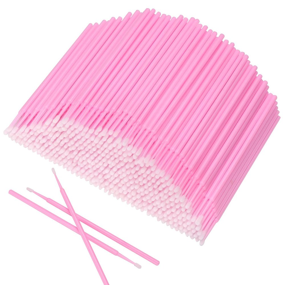 Akstore 600 PCS Disposable Micro Applicators Brush Eyelash Extension (Pink)