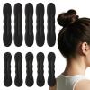 10PCS Hair Bun Maker for Women, Magic Snap Roll Sponge Curler Clips, Easy Donut Maker for Easy Bun Twister, Ballet Buns, French Twist, Updo's, Waves & more - Strong, Flexible, Reusable view 1