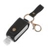Happyyami Travel Bottle Keychain Holder Leather Key Ring Case for Cosmetics Perfume Hand Lightweight Portable Storage for Outdoor Indoor Use view 1