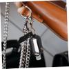 Happyyami Travel Bottle Keychain Holder Leather Key Ring Case for Cosmetics Perfume Hand Lightweight Portable Storage for Outdoor Indoor Use view 2