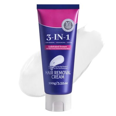 Hair Remover creamHair removal cream for Body Hair, Depilatory Painless Soothing and Nourishing, Containing Aloe Vera And Vitamin E, Suitable for Women and Men of All Skin Types,100g/3.52.0Z