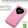 SDVantage Portable Electric Nail Drill Machine, 35000 RPM Nail File Brushless Motor, with 6 Nail Drill Bits and Protective Case, for Acrylic Nails Pedicure,White view 4