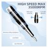 SDVantage Nail Drill, 35000Rpm Electric Nail Drill Machine, Sander Nail Electric Manicure Drill for Nail Tools, Touchable Screen Manicure Machine Designed for Salons Families Professional Na,Greyseta view 3