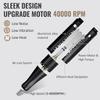 40000Rpm Professional Nail Drill Machine Rechargeable Portable Powerful Electric Nail File with Pause Mode for Acrylic Gel Nails Home Salon,White view 2