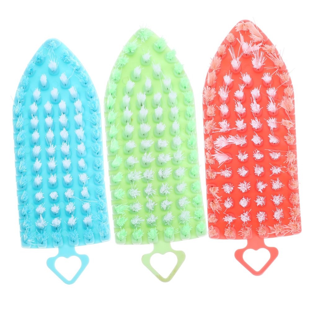 ABOOFAN 3pcs Nail Dust Brush Set Multi-Purpose Scrubber for Fingernails and Toes Flexible Handle for Manicure and Shoe Cleaning