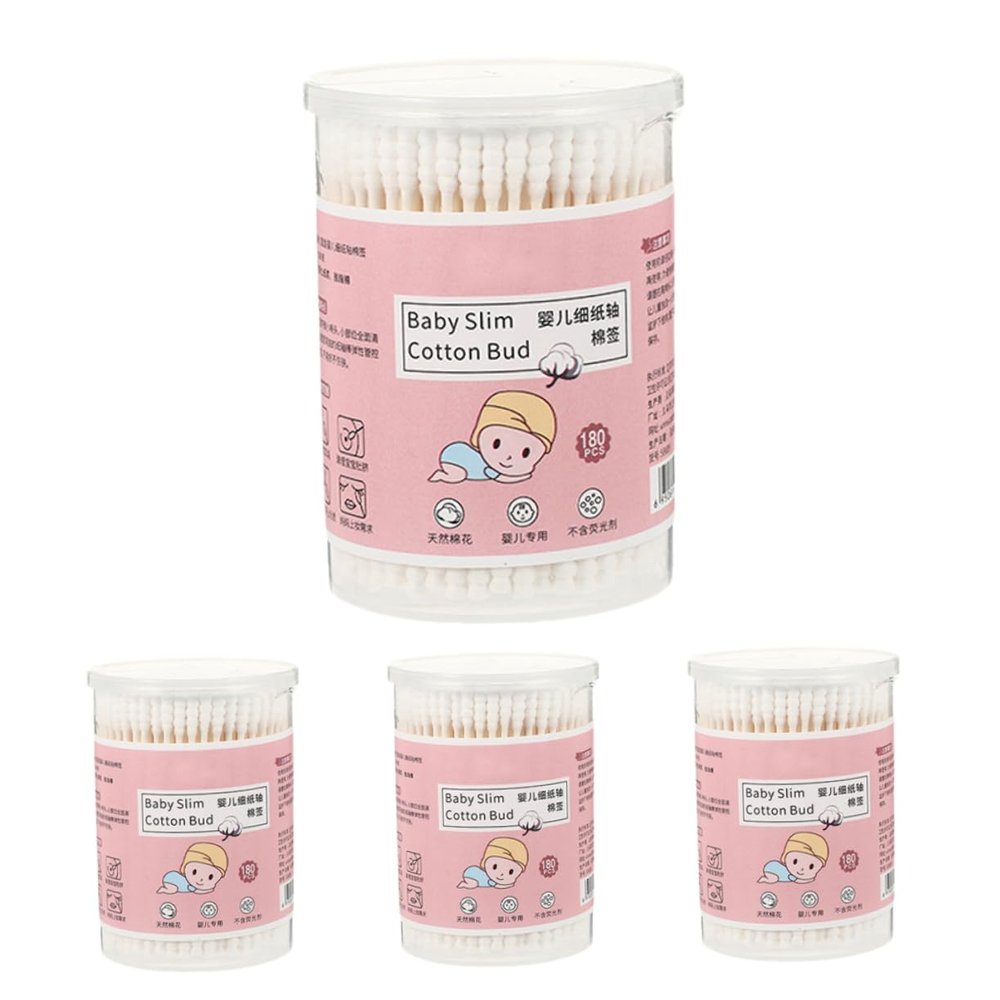 SOESFOUFU 720pcs Double-headed Cotton Swabs Booger Remover Ear Cleaner Makeup Removal Safe for Boys and Girls