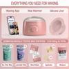 Tress Wellness Waxing Kit for Sensitive Skin  Safe for Face & Skin, Prep & Aftercare Wipes, Easy to Use  At-Home Kit for Face, Bikini, Brazilian & Full Body - Pink, No Display view 2
