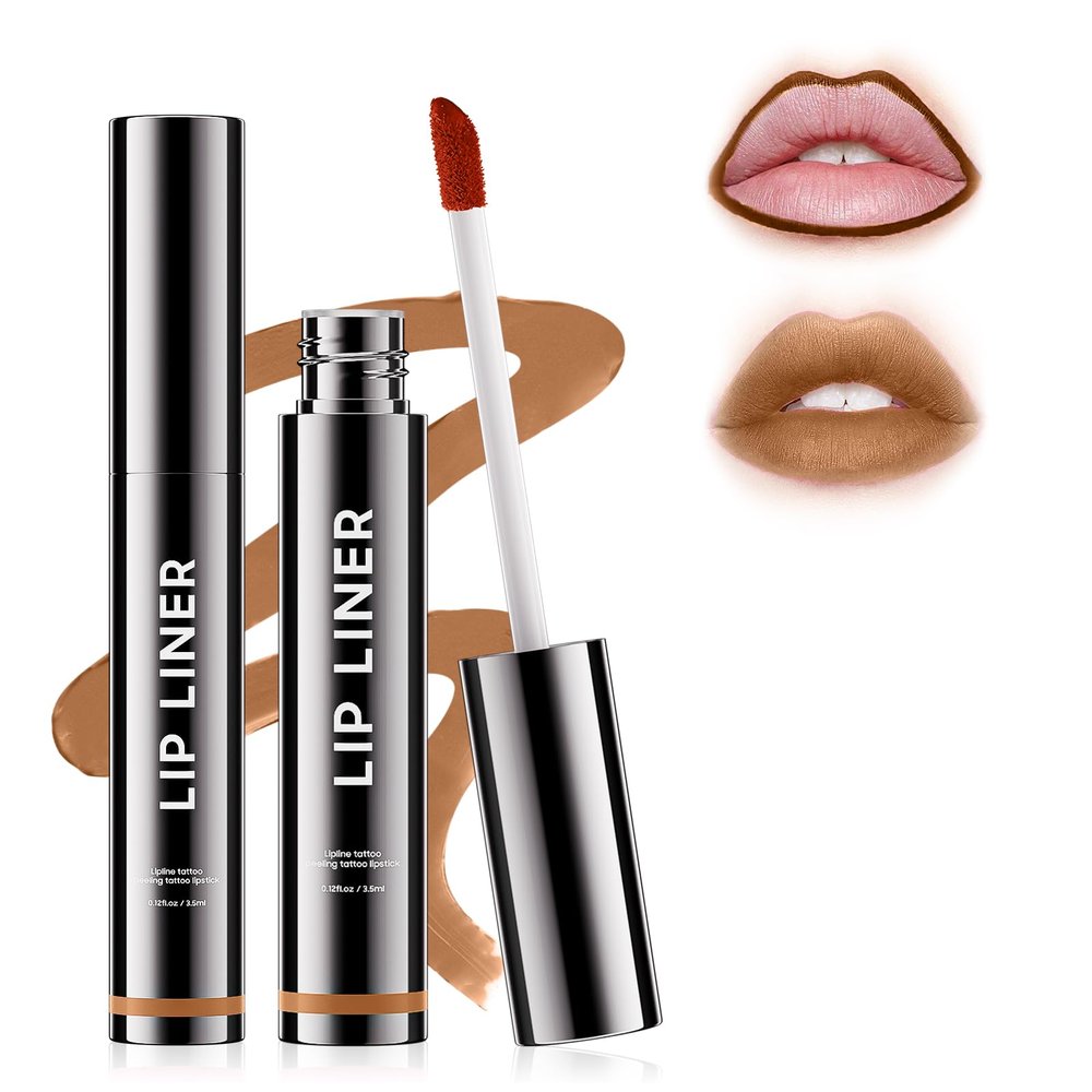 Anguishil Lip Stain - Peel Off Lip Stain Waterproof, Tattoo Peel Off Lip Liner for Comfortable Vivid Lip Color, Create Beauty & Charming Lip Makeup with All-Day | Vegan and Cruelty Free (#02 Cocoa)