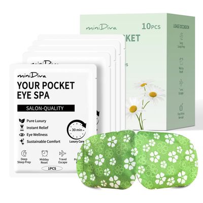 Minidiva Steam Eye Mask for Dry Eyes  Self-Heating Spa Warm Compress, Disposable Sleep Mask to Relieve Dark Circles, Fatigue & Stress (30, Chamomile)