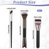 3 Pcs Nose Contour Brush Set, 2-in-1 U-Shaped Nose Contour Brushes Fluffy & Angled Tilt Brush Sculpting Noses Brushes for Makeup Precise Noses Sculpting Highlighting Defining Seamless Contouring view 2