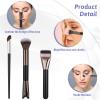 3 Pcs Nose Contour Brush Set, 2-in-1 U-Shaped Nose Contour Brushes Fluffy & Angled Tilt Brush Sculpting Noses Brushes for Makeup Precise Noses Sculpting Highlighting Defining Seamless Contouring view 3