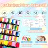 Professional Face Painting kit for Adult Face Painter Depvision 68 Colors Split Cake Face Paint Kit, Non-Toxic Washable Safe Water Based with Brushes Stencils Sponge Gems Glitter for Halloween view 3