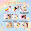 Professional Face Painting kit for Adult Face Painter Depvision 68 Colors Split Cake Face Paint Kit, Non-Toxic Washable Safe Water Based with Brushes Stencils Sponge Gems Glitter for Halloween view 4