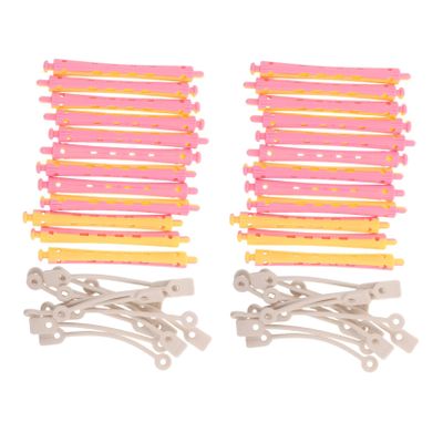 WRITWAA 24pcs Plastic Perm Rods for Curling Hair Flexible Hair Rollers for Women for Cold Perming and Styling Durable Hairdressing Tools for Home and Salon Use