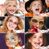 6Pcs Face Makeup Patches, Glitter Freckles Face Tattoo for Teenagers & Young Women, Sparkle Freckles Makeup Patches, Waterproof Face Glitter Freckles for Christmas (6PcsC Halloween) view 3