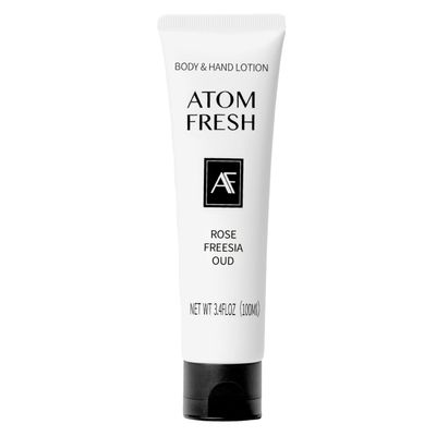 Atom Fresh Hand Cream for Women, Rose Freesia Oud | Deep Repair Hand Lotion with Ceramides & Niacinamide | Strengthens Skin Barrier & Soothes Dry, Sensitive Hands | Fast-Absorbing, Vegan (3.4 fl oz)
