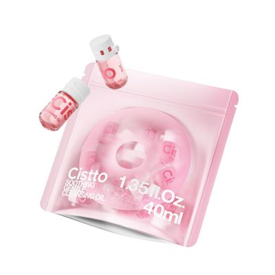 CISTTO Natural Cleansing Oil MIni Waterproof Makeup Remover Oil, Nourishing and Gentle for Sensitive Skin and All Skin Types, Travel-Friendly, 2ml x 20 Capsules