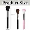 3 Pcs Nail Dust Brushes, Nail Cleaning Brush for Cleaning Dust, 5.71x0.39 Inch Nail Tools (Brown, black, pink) view 2