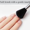 3 Pcs Nail Dust Brushes, Nail Cleaning Brush for Cleaning Dust, 5.71x0.39 Inch Nail Tools (Brown, black, pink) view 4