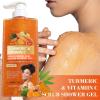 Amococo Turmeric Orange Vitamin C Body Wash with Cocoa Seed Exfoliant, Mattifying Scrub for Uneven Skin Texture, Body-Only Daily Use, 16.9 fl oz view 2