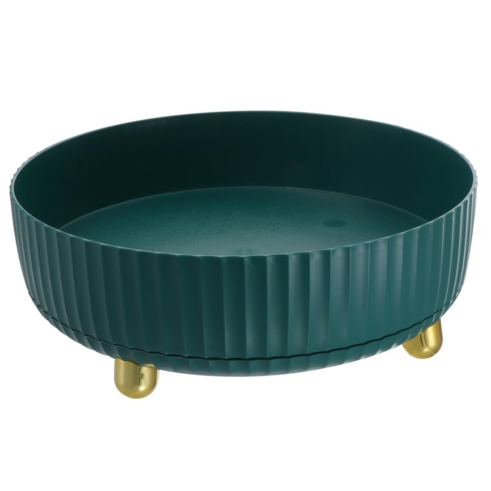Alipis Rotating Makeup Organizer Compact Cosmetics Holder for Bathroom Countertop Capacity Storage Box for Skincare Jewelry Sundries Elegant Design