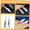 ABOOFAN 2pcs Kitchen Tweezers Set Compact Food Tweezers Serrated Tips Reusable Goose Plume for Cooking and Food Plating view 3