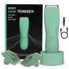 Pubic Hair Trimmer for Women,Electric Shaver for Face,Chin,Arm,Leg,Armpit,Bikini,Rechargeable & Cordless Electric Razor,Waterproof Wet/Dry,Ideal Razor Gift for Boy/Girl Friend (Green) view 1