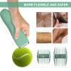 Pubic Hair Trimmer for Women,Electric Shaver for Face,Chin,Arm,Leg,Armpit,Bikini,Rechargeable & Cordless Electric Razor,Waterproof Wet/Dry,Ideal Razor Gift for Boy/Girl Friend (Green) view 2