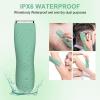 Pubic Hair Trimmer for Women,Electric Shaver for Face,Chin,Arm,Leg,Armpit,Bikini,Rechargeable & Cordless Electric Razor,Waterproof Wet/Dry,Ideal Razor Gift for Boy/Girl Friend (Green) view 4