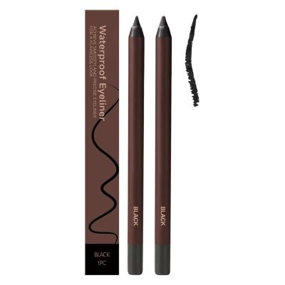Coloday 24 HR Waterproof Eyeliner Duo Sharpenable Eye Pencil, 2025 New 2 in 1 Eye Liner and Eyebrow Pencils No Smudging, Upgrade Long Lasting Smudge Resistant Eyeliner Pencil (Black X2)