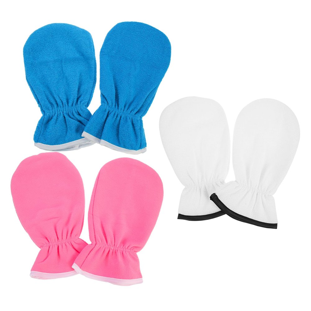 Beaupretty 3 Pairs of Paraffin Wax Mittens for Hand Moisturizing Thermal Insulating Hand Masks Open Cuff for Women