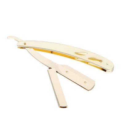 LIFKOME Golden Manual Beard Razor Metal Shaving Cutter for Face Trimming for Men Precision Shaving Tool for Smooth Results