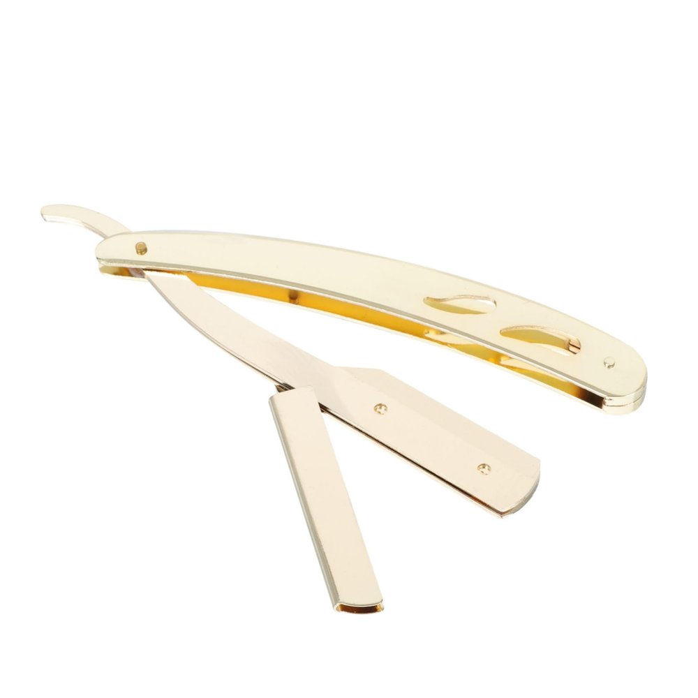 LIFKOME Golden Manual Beard Razor Metal Shaving Cutter for Face Trimming for Men Precision Shaving Tool for Smooth Results