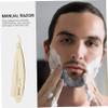 LIFKOME Golden Manual Beard Razor Metal Shaving Cutter for Face Trimming for Men Precision Shaving Tool for Smooth Results view 3