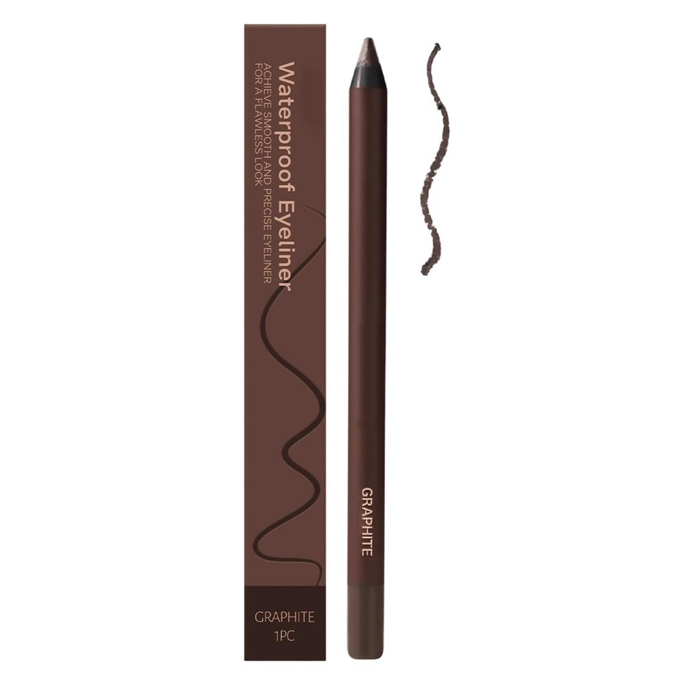 Coloday 24 HR Waterproof Eyeliner Duo Sharpenable Eye Pencil, 2025 New 2 in 1 Eye Liner and Eyebrow Pencils No Smudging, Upgrade Long Lasting Smudge Resistant Eyeliner Pencil (Graphite)
