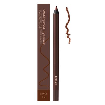 Coloday 24 HR Waterproof Eyeliner Duo Sharpenable Eye Pencil, 2025 New 2 in 1 Eye Liner and Eyebrow Pencils No Smudging, Upgrade Long Lasting Smudge Resistant Eyeliner Pencil (Bronze)