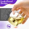 12 Pack 8 oz Plastic Cosmetic Containers With Lids Refillable Clear Empty Travle Jars Containers for Body Butter,Sugar Scrubs,Cream,Lotions,Candy, Waterproof Label&Spatulas - (Gold) view 4