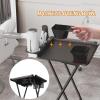 Foldable Salon Trolley Cart, Salon Cart for Hair Stylist, with Swivel Casters, Space Saving, for Stylist, Barber Station view 3