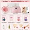 Lifestance Waxing Kit for Women & Men - Pink L3 Digital Warmer, Silicone Wax Pot Liner, Hair Removal Kit with 14.1oz Hard Wax Beads & Oil Spray, Professional for Home Brazilian Bikini Face Leg Body view 3