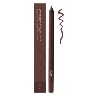 Coloday 24 HR Waterproof Eyeliner Duo Sharpenable Eye Pencil, 2025 New 2 in 1 Eye Liner and Eyebrow Pencils No Smudging, Upgrade Long Lasting Smudge Resistant Eyeliner Pencil (Plum)