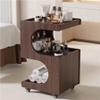 Esthetician Wooden Cart, Salon Trolley Cart with Wheels, Rolling Storage Station for Beauty Salons and Labs(Brown) view 4