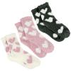 3 Pairs Moisturizing Socks Overnight, Love Heart Aloe Socks, Moisturizer Sock for Dry Cracked Feet, Cozy Gel Spa Sock for Women - No Gel (Milky White, Pink and Dark Green) view 1