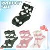 3 Pairs Moisturizing Socks Overnight, Love Heart Aloe Socks, Moisturizer Sock for Dry Cracked Feet, Cozy Gel Spa Sock for Women - No Gel (Milky White, Pink and Dark Green) view 3