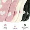 3 Pairs Moisturizing Socks Overnight, Love Heart Aloe Socks, Moisturizer Sock for Dry Cracked Feet, Cozy Gel Spa Sock for Women - No Gel (Milky White, Pink and Dark Green) view 4