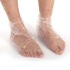 200Pcs Disposable Plastic Foot Covers, Leak-Proof Anti-Slip Design for Paraffin Bath, Spa, Pedicure & Shoe Trials (Clear) view 2